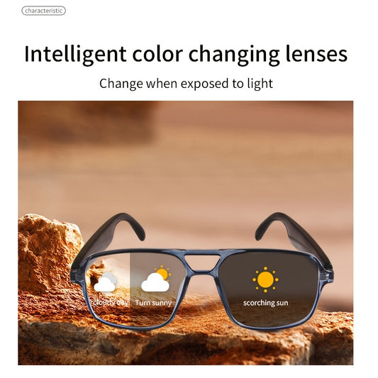 Smart Audio Color-Changing Glasses, Built-In Microphone And Speaker
