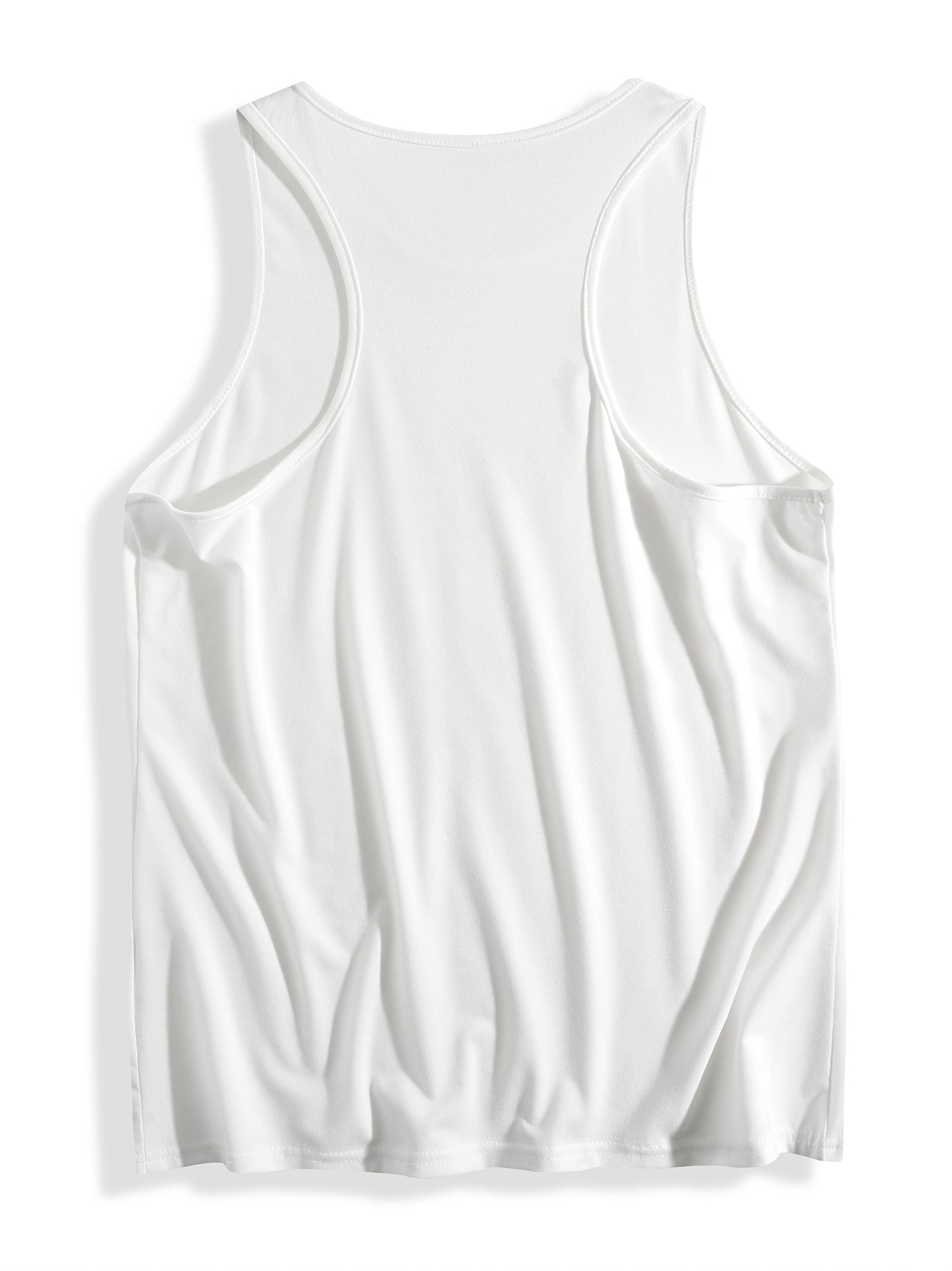 Women's White Sleeveless Tank Top with Artistic Sunflower Design