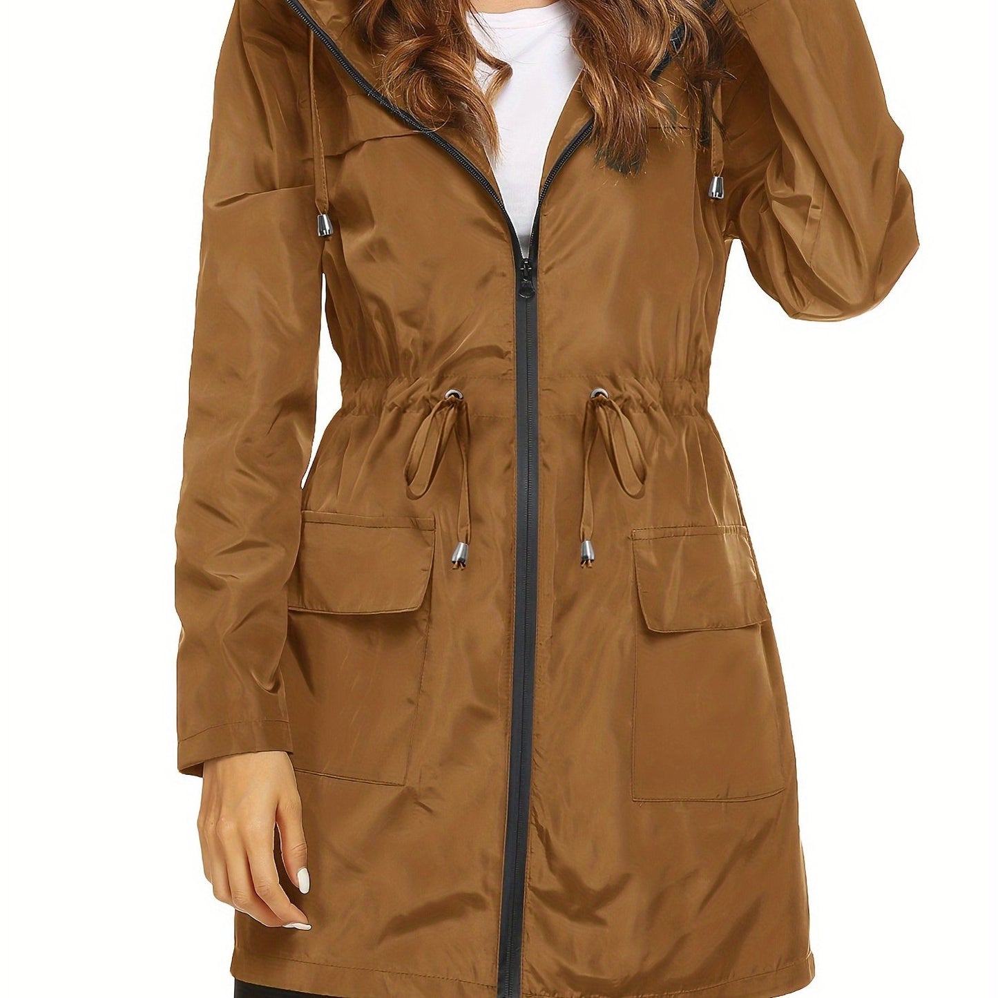 BASHAFO Hooded Raincoat Lightweight Portable Rainy Season