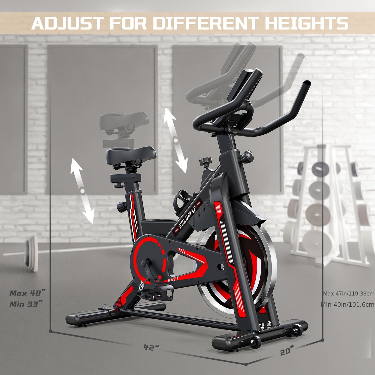 Exercise Bike with Digital Display & Comfortable Seat Cushion