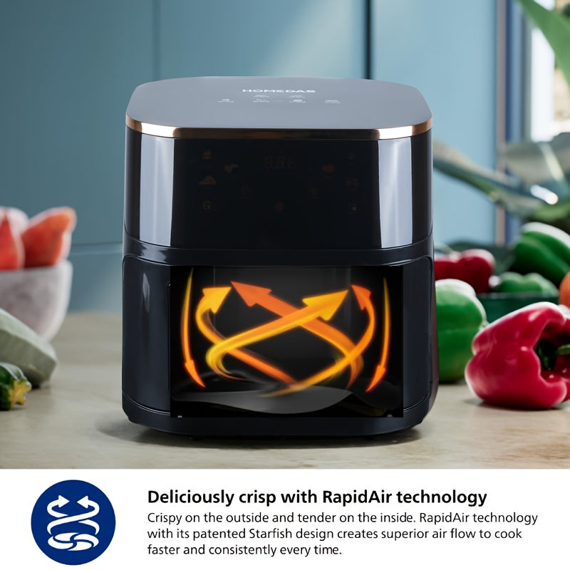 8.0-Quart Large Capacity Air Fryer with Smart Cook Program