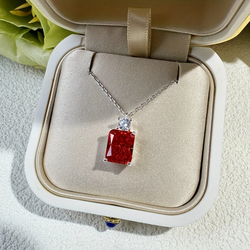 18k Golden Plated 925 Silver Moissanite Pendant Necklace