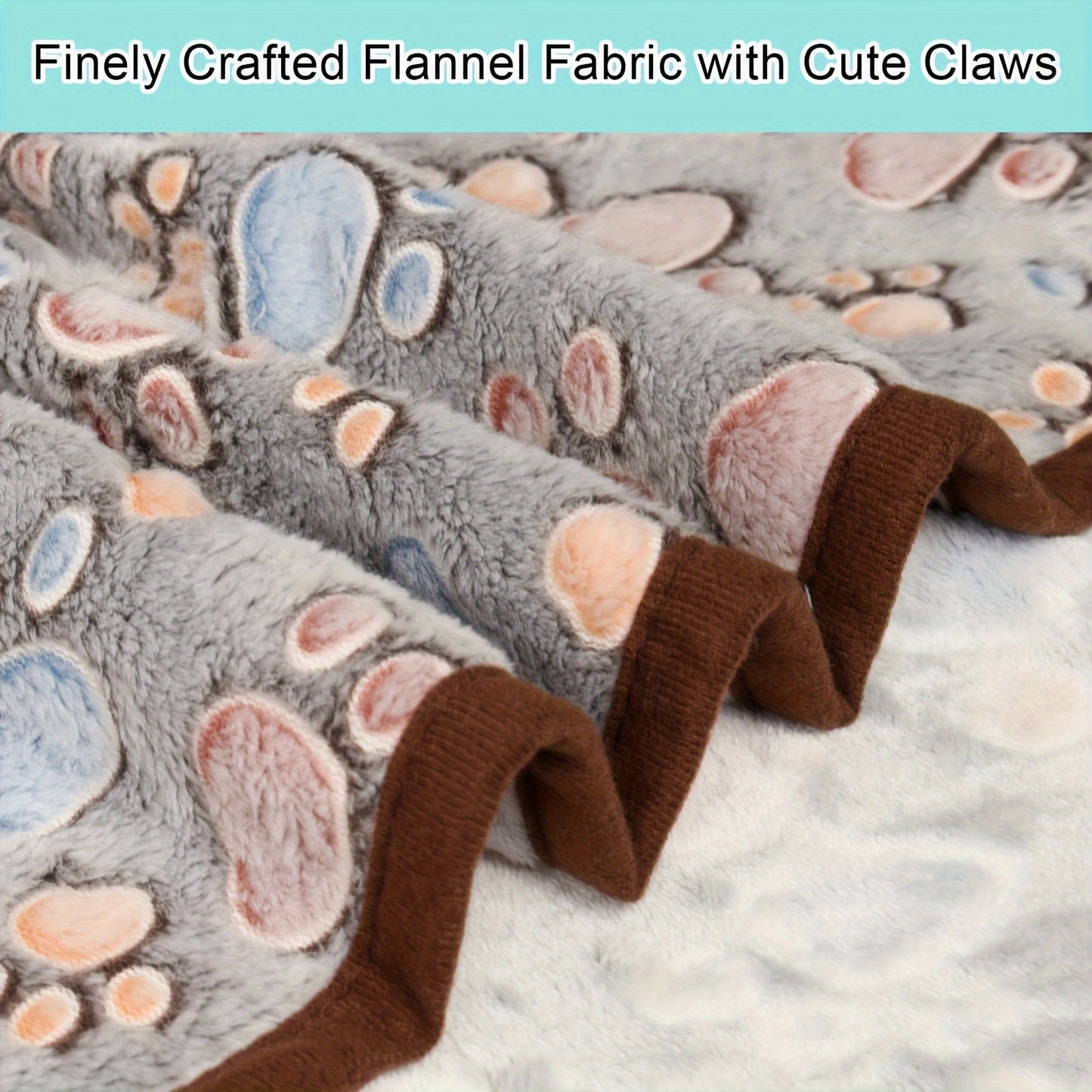 3 Pcs Pet Blankets Soft Coral Fleece Cozy Polyester Fill All Season Warmth for Extra Small to Large Pets