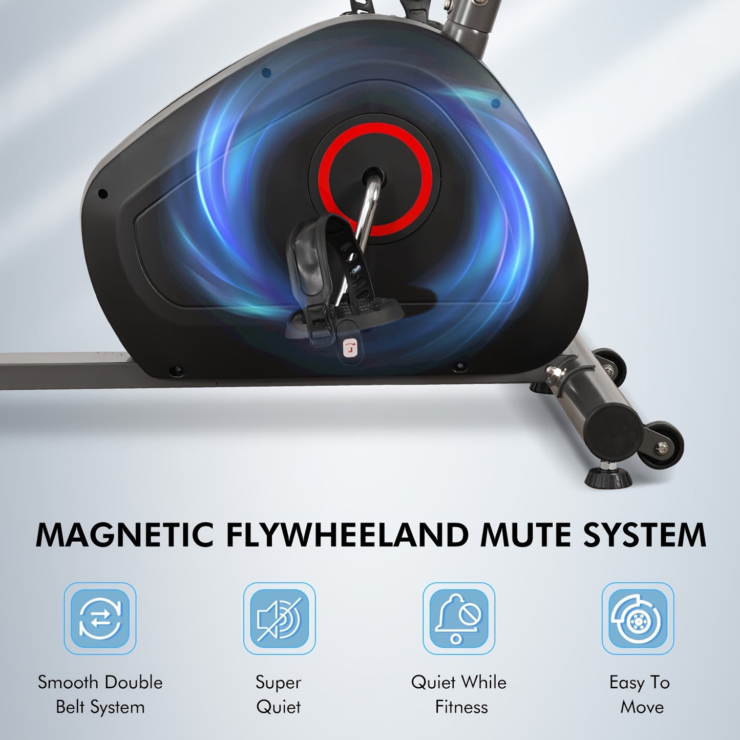 Quiet 8 Levels Recumbent Bike With Large Comfortable Seat