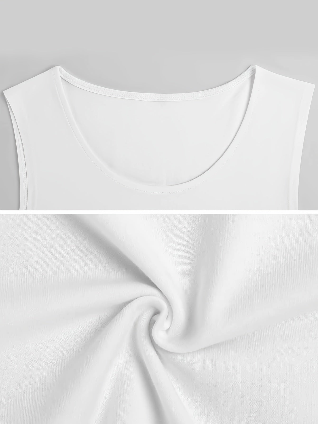 Men's 100% Cotton Breathable Sleeveless Tank Top Summer