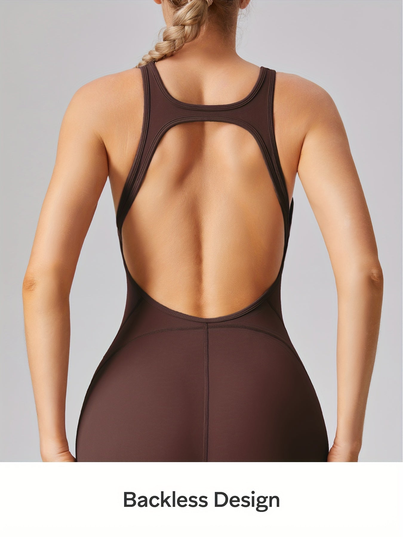 AFZ Women Removable Padded Bra Workout Jumpsuit Sportswear