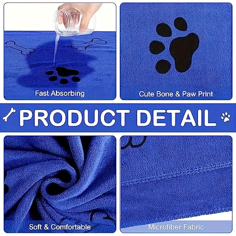 One Pet Bath Towel Quick Drying Absorbent For Dogs Cats