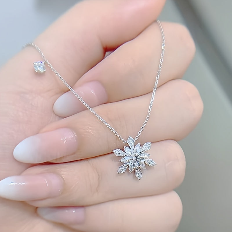 1pc Fine18k Gold Plated 925 Silver 5.5g Moissanite Necklace