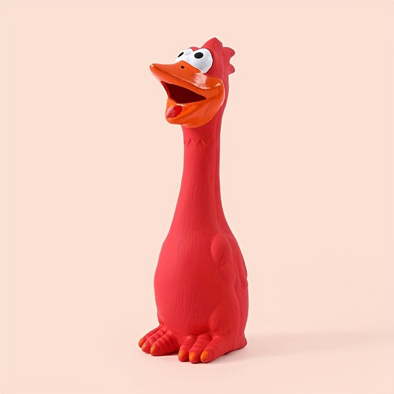 3Pcs Squeaky Chicken Dog Toys Durable Rubber Duck Chew Toys With Screaming Sound Bite Resistant Teeth Grinding Interactive Pet Play For All Breeds