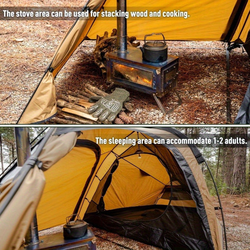 4-Season Portable Hot Tent for 1-2 People Waterproof