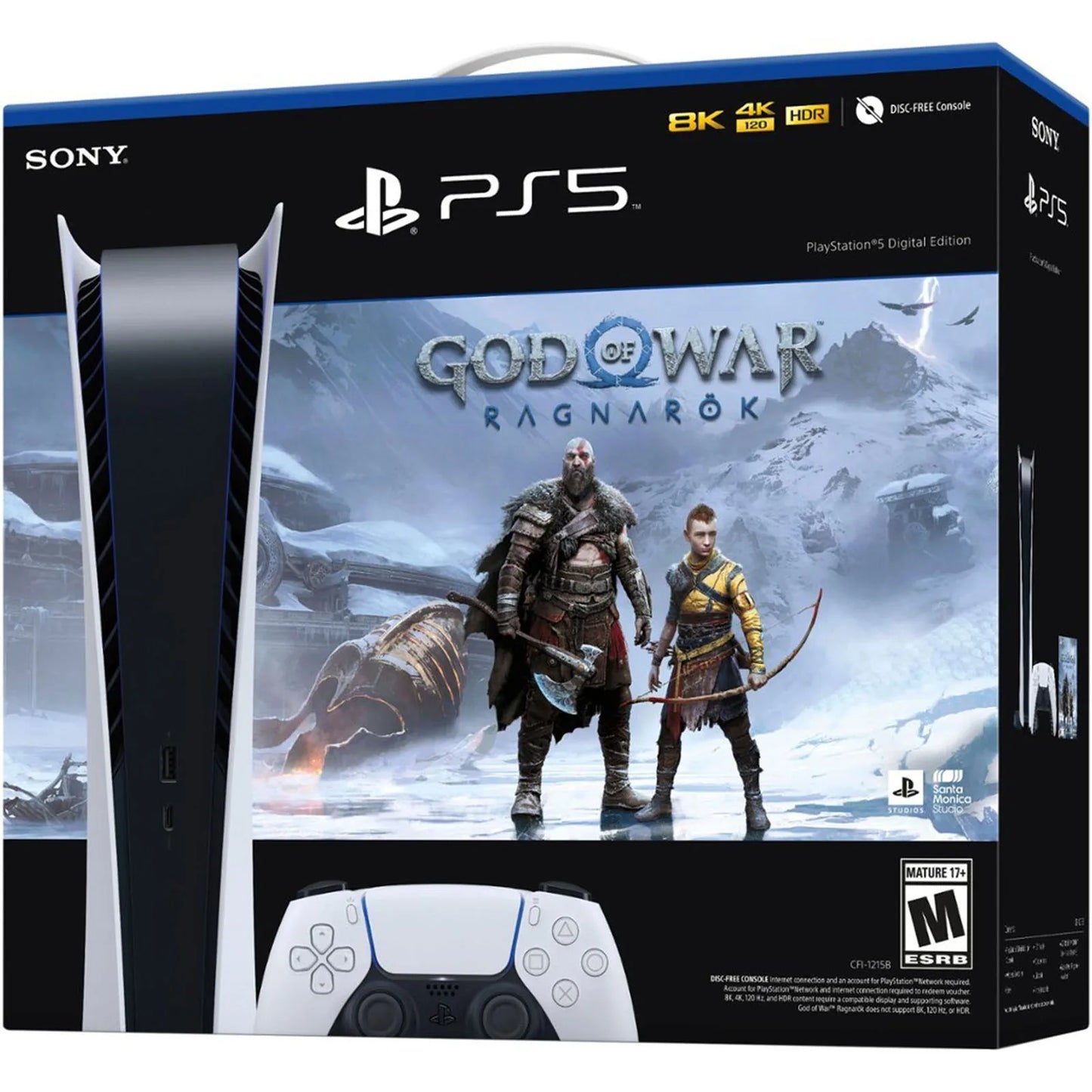 Sony PS5 Digital Edition Bundle - God of War Ragnark PS5