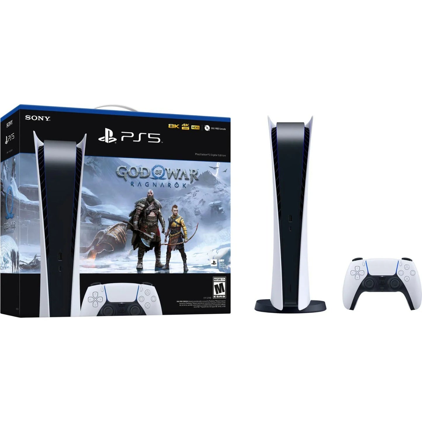 Sony PS5 Digital Edition Bundle - God of War Ragnark PS5