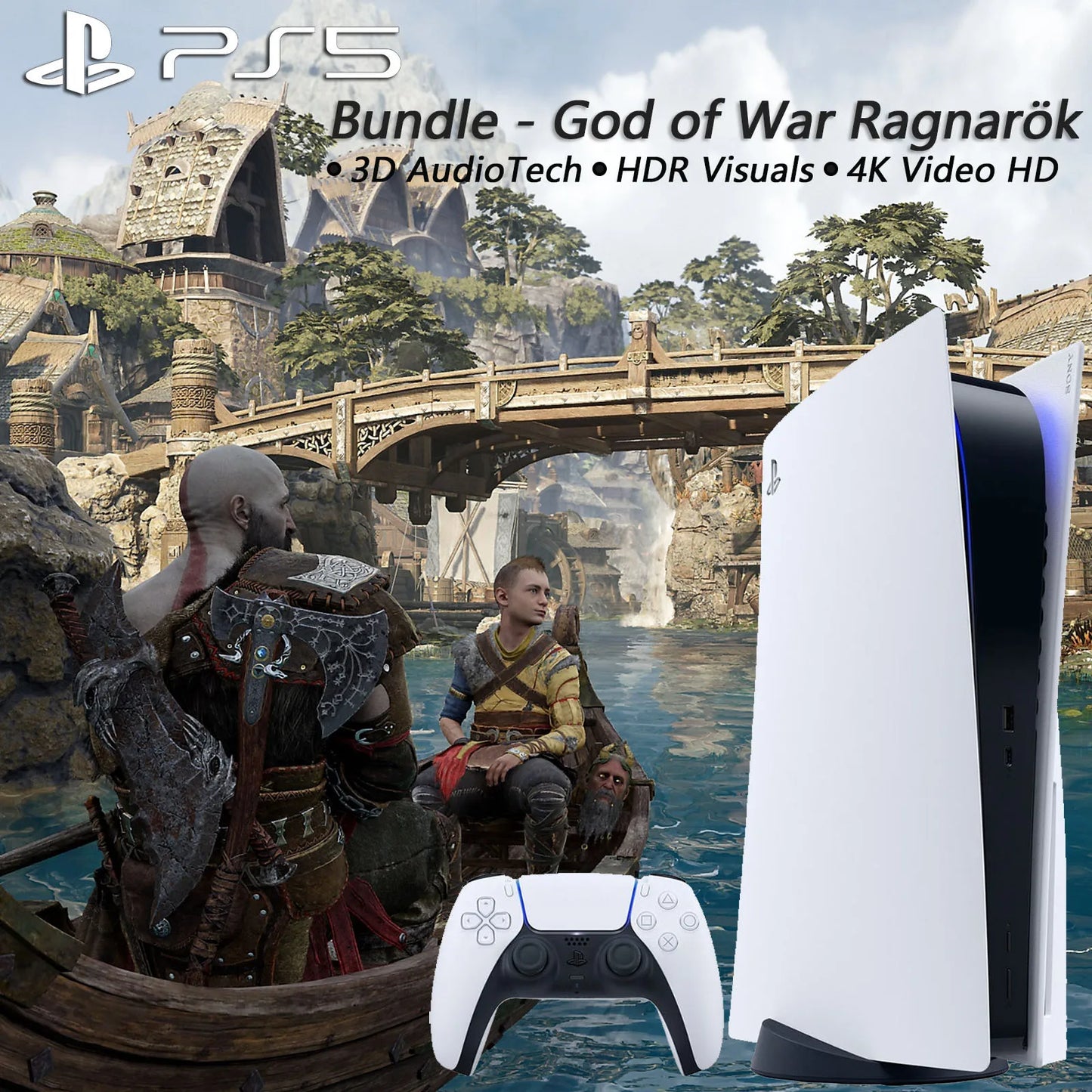 Sony PS5 Digital Edition Bundle - God of War Ragnark PS5