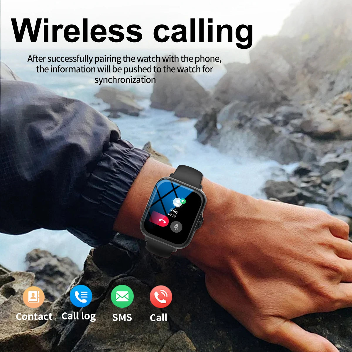 Smart Watch With Full Touch Screen Call Message Reminder Music Control Compatible With iPhone Android