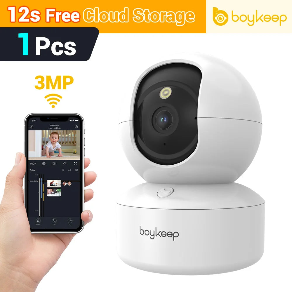 3MP 5G/2.4GHz WiFi Indoor Home Security IP Camera 24/7