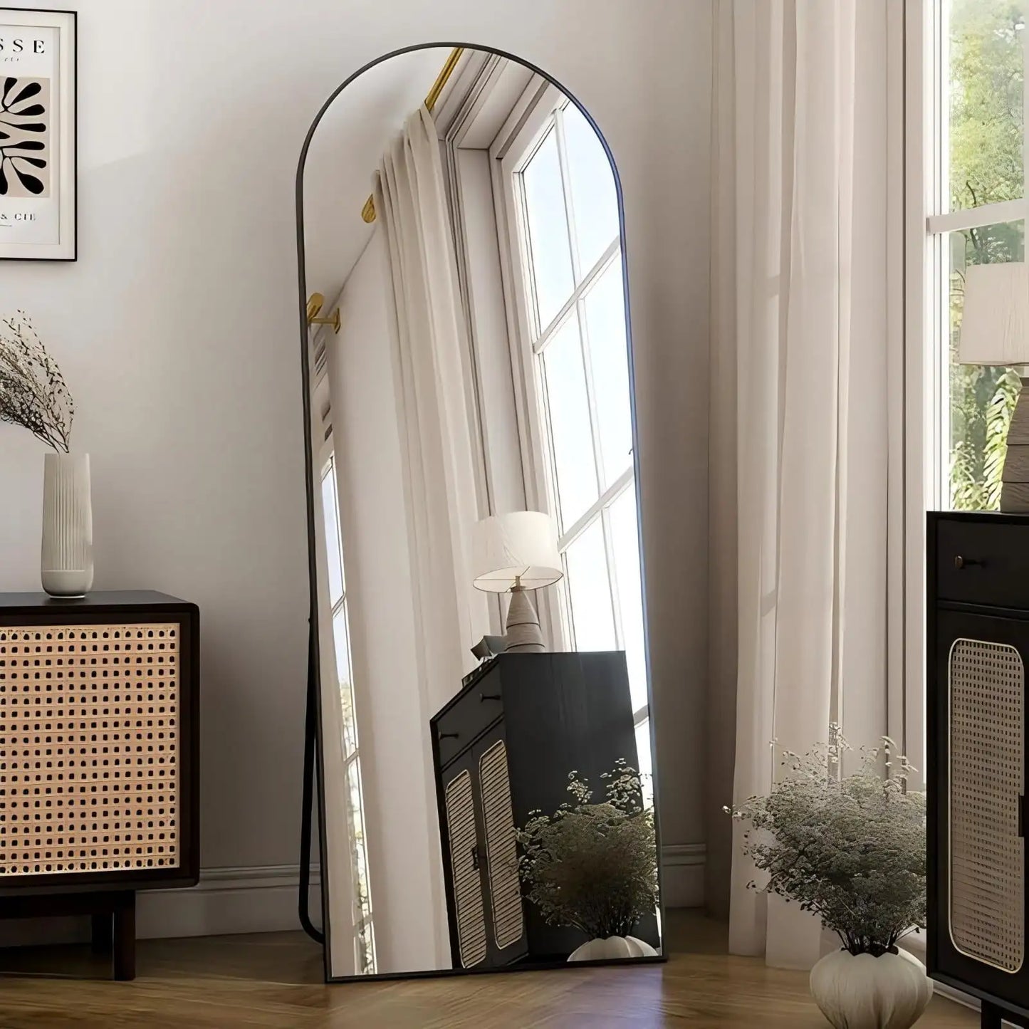 Hign-concerned Aluminum Alloy Arched Floor Mirror Bracket