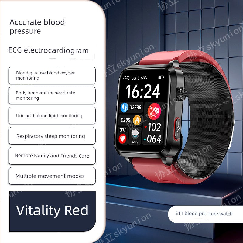 Skyunion W2 Blood Pressure Wrist Smartwatch For Elderly