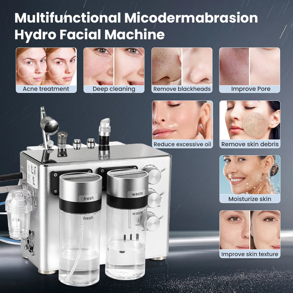 3 In 1 Hydro Dermabrasion Machine Deep Cleansing Facial Spa Microdermabrasion for Dead Skin Removal