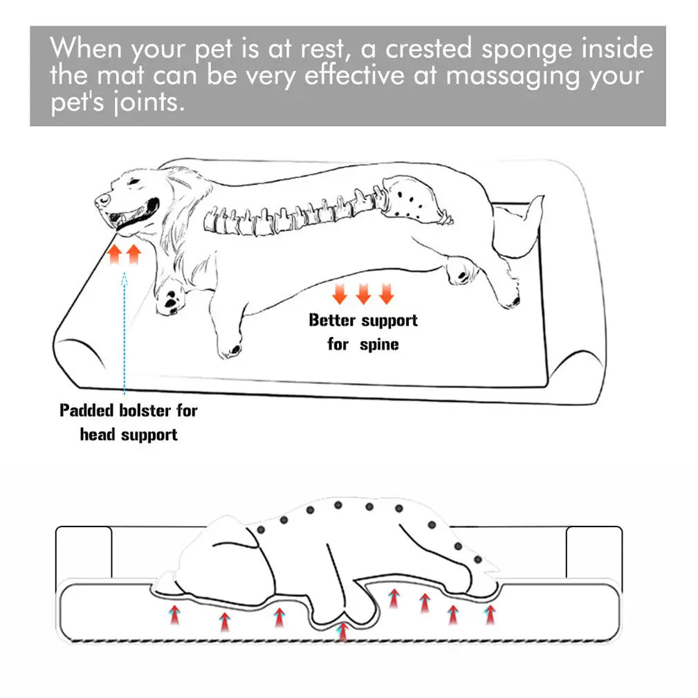 Extra Large Orthopedic Pet bed with Removable Washable Cover Soft Sponge Foam