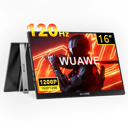 New 120hz Gaming Travel External Second PC Screen with Aluminum Stand, Colorful 16inch Type C Portable Monitor for Laptop Xbox