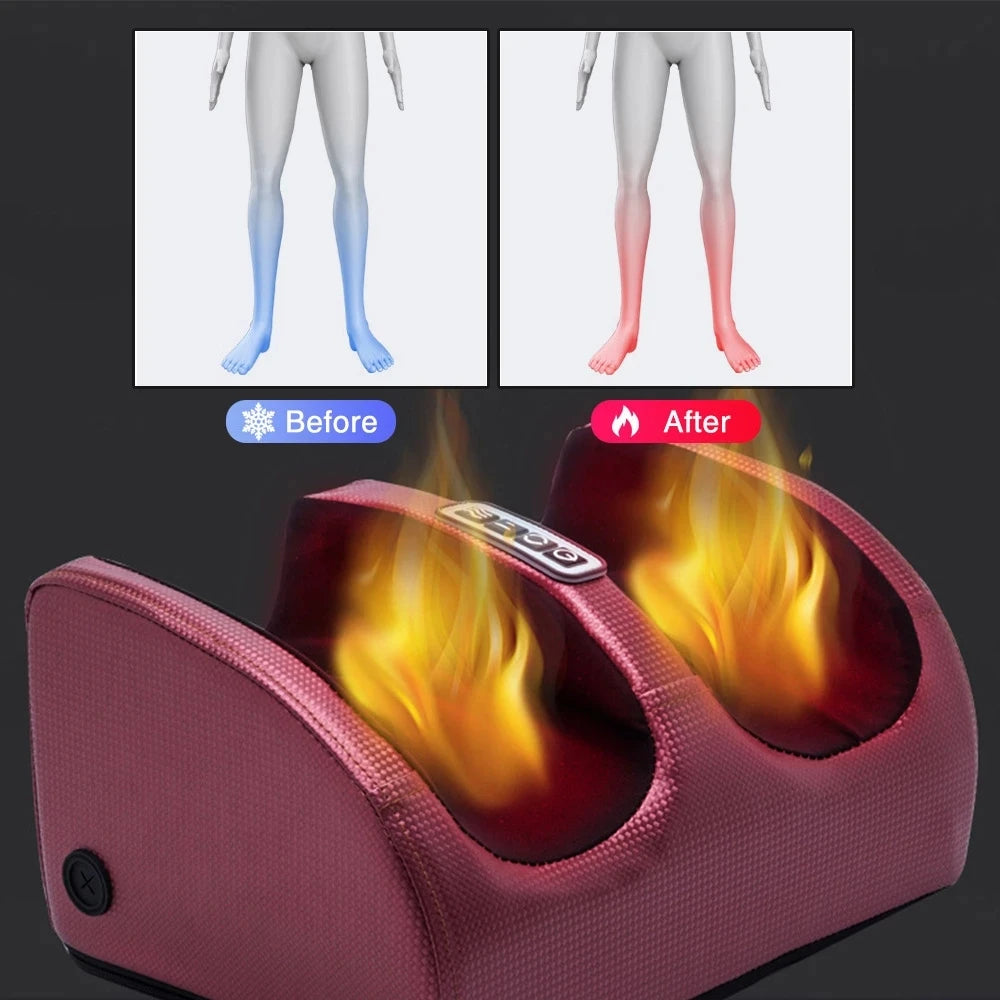 Infrared Heating Foot Massager Rolling Shiatsu Calf Therapy