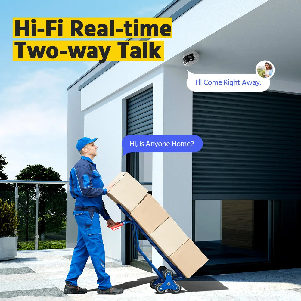 ANNKE Smart Home 180 Degree 8MP DUO POE Dual Lens Wide View Outdoor Video Camera with 4K AI Human Detection and Two Way Audio