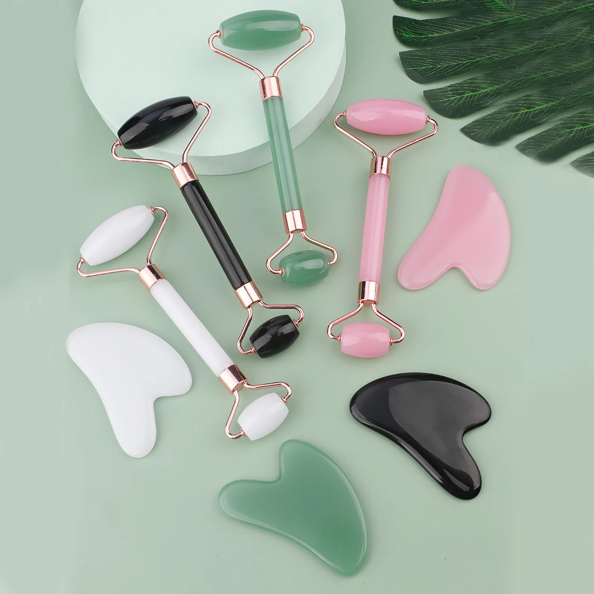 RANCAI Gua Sha Massage Roller Set Face And Neck Lifting