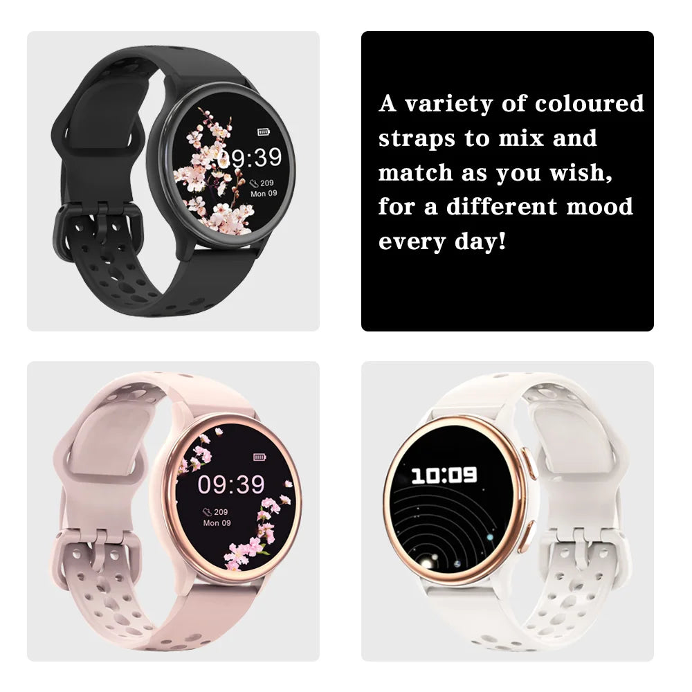 Smart Watches for Women 1.27 Inch Fitness Tracker for iPhone and Android