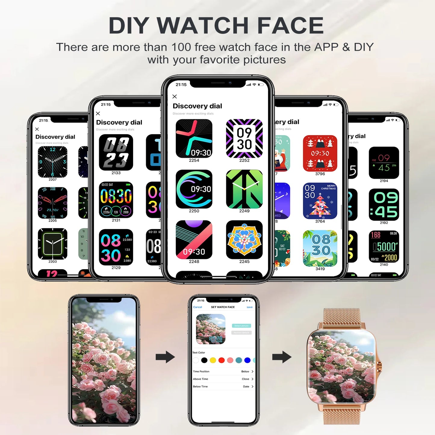 INNOFOVO Smartwatch Fitness Tracker With Wireless Calls