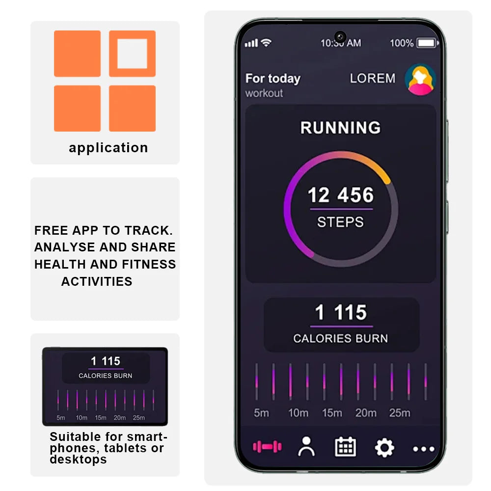 Smart Watches for Women 1.27 Inch Fitness Tracker for iPhone and Android
