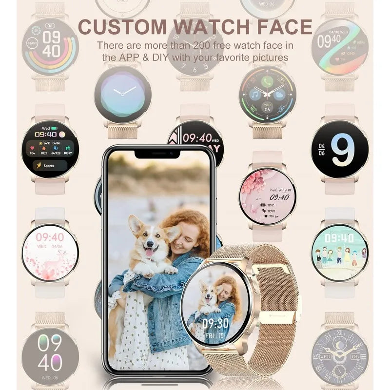 Smart Watch for Women Answer/Make Call Fitness Tracker Waterproof