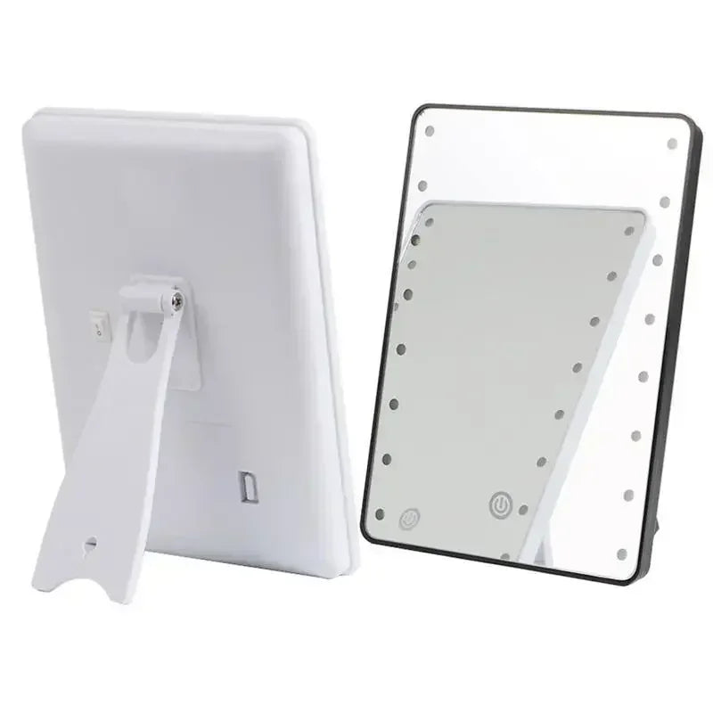 LED Makeup Mirror With Touch Adjustable Light Portable Desk