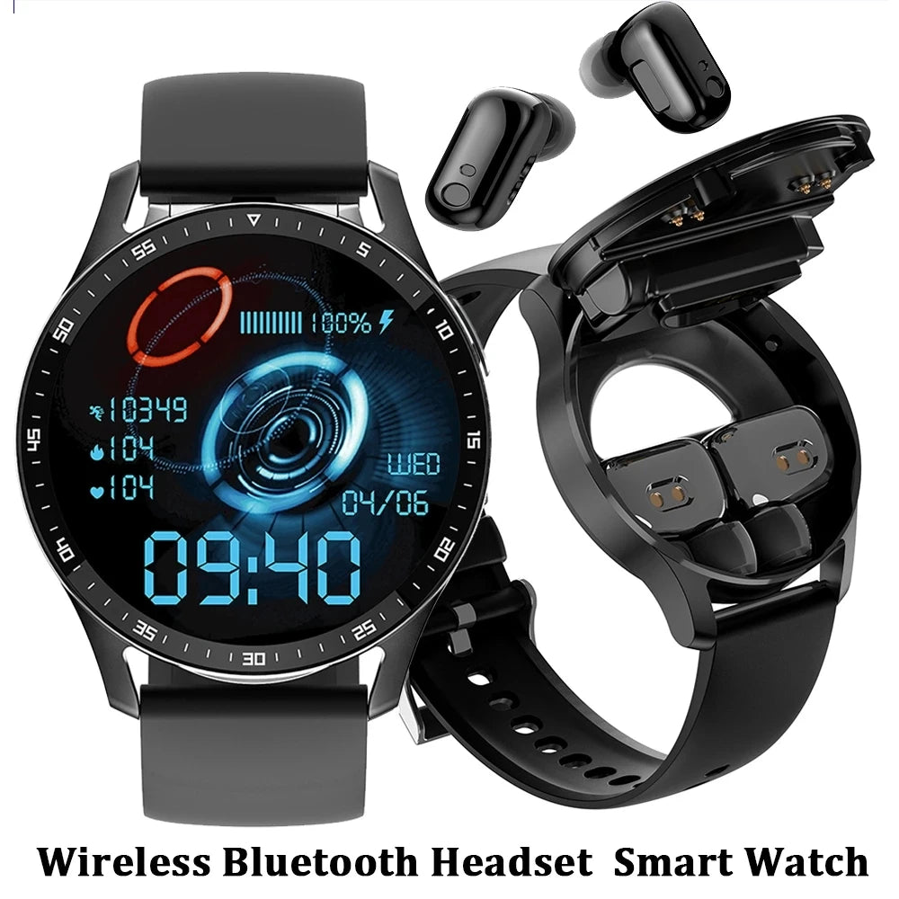 TWS Bluetooth Smart Watch With Earbuds by Dynamic Deals