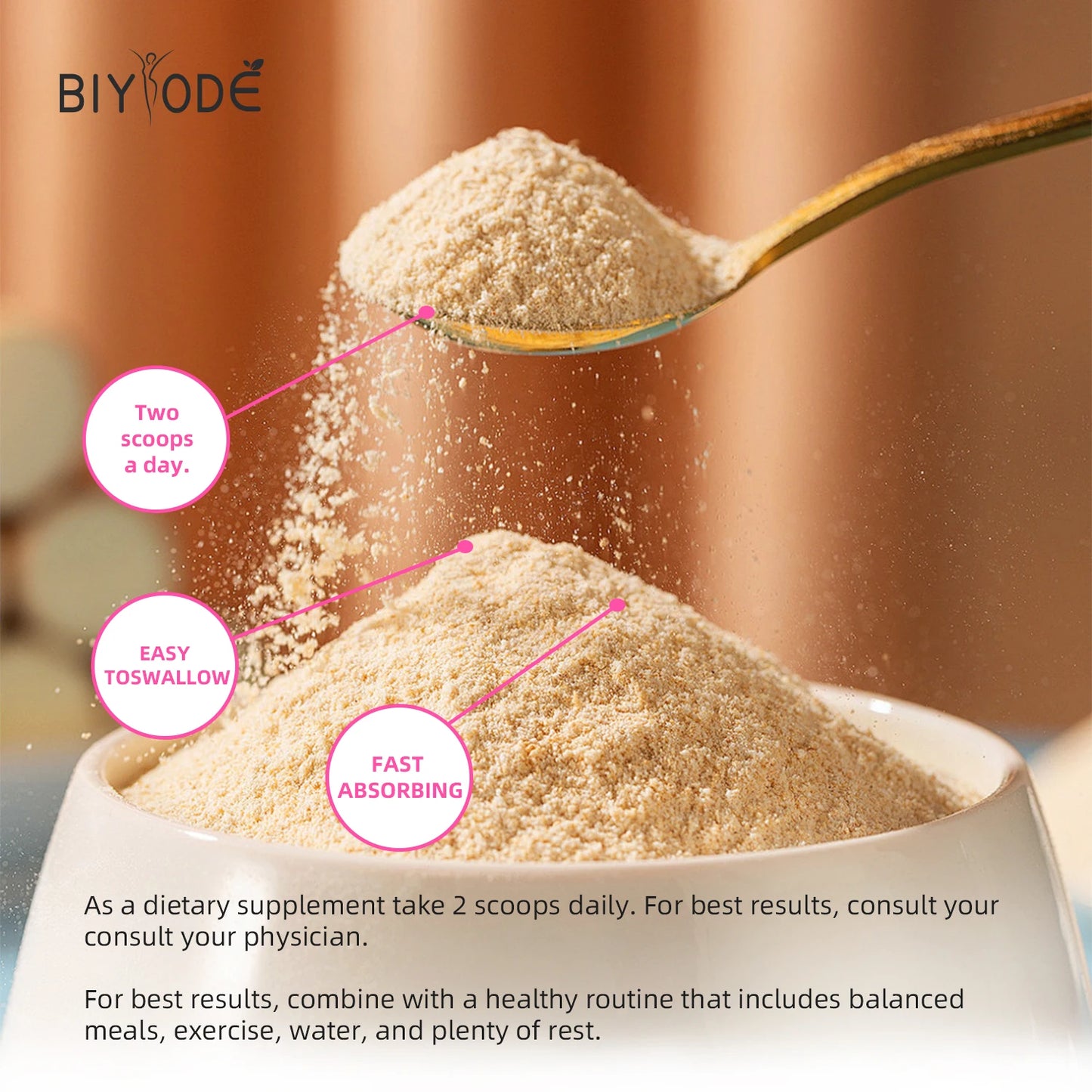 BIYODE Vitabio Hydrolyzed Collagen Powder 1800mg 60Servings