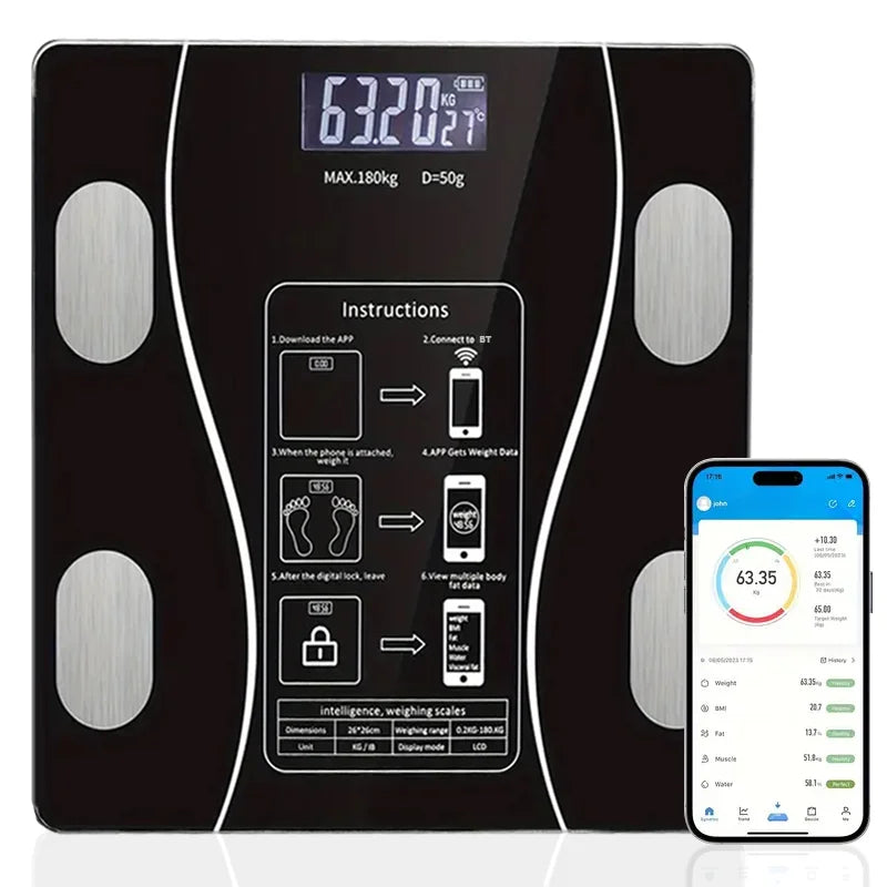 Smart Body Fat Scale With Wireless LED Digital Scale