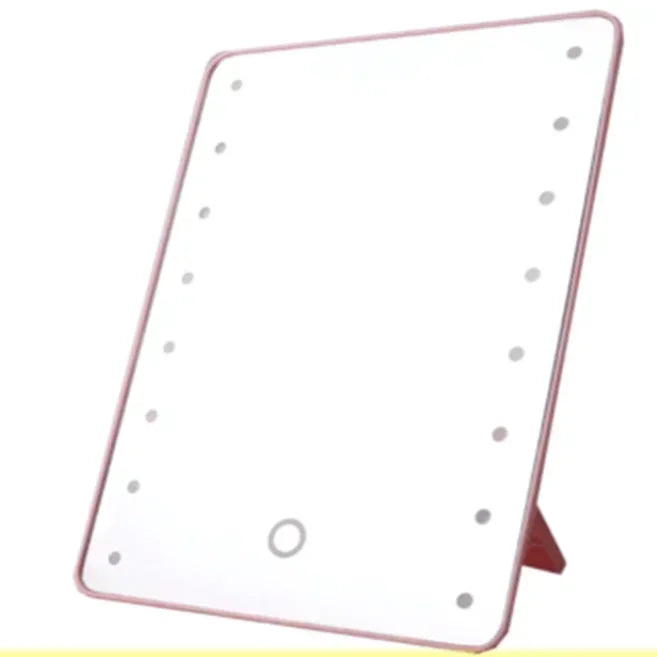 LED Makeup Mirror With Touch Adjustable Light Portable Desk
