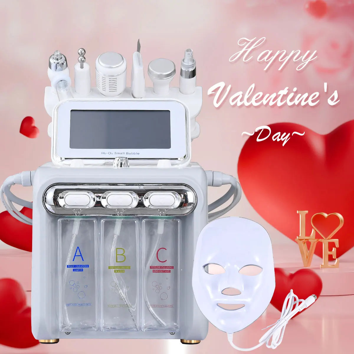 7 In 1 H2O2 Beauty Skin Cleansing Hydrofacial Machine Aqua Peeling Facial Machine for Home Use