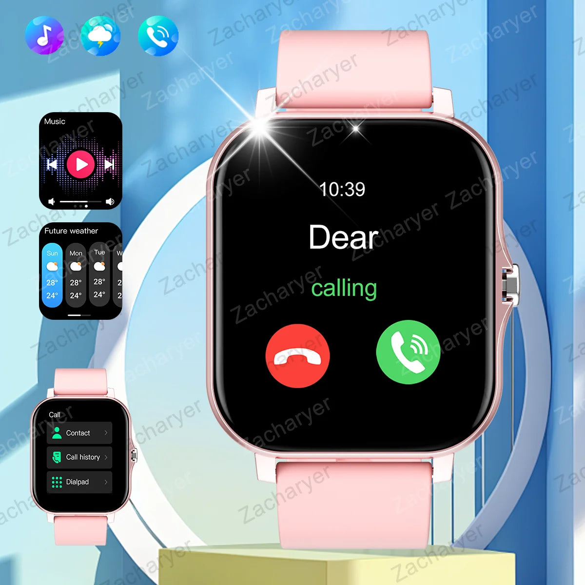 Lomaxfr Sports Smart Watch with Wireless Call Function