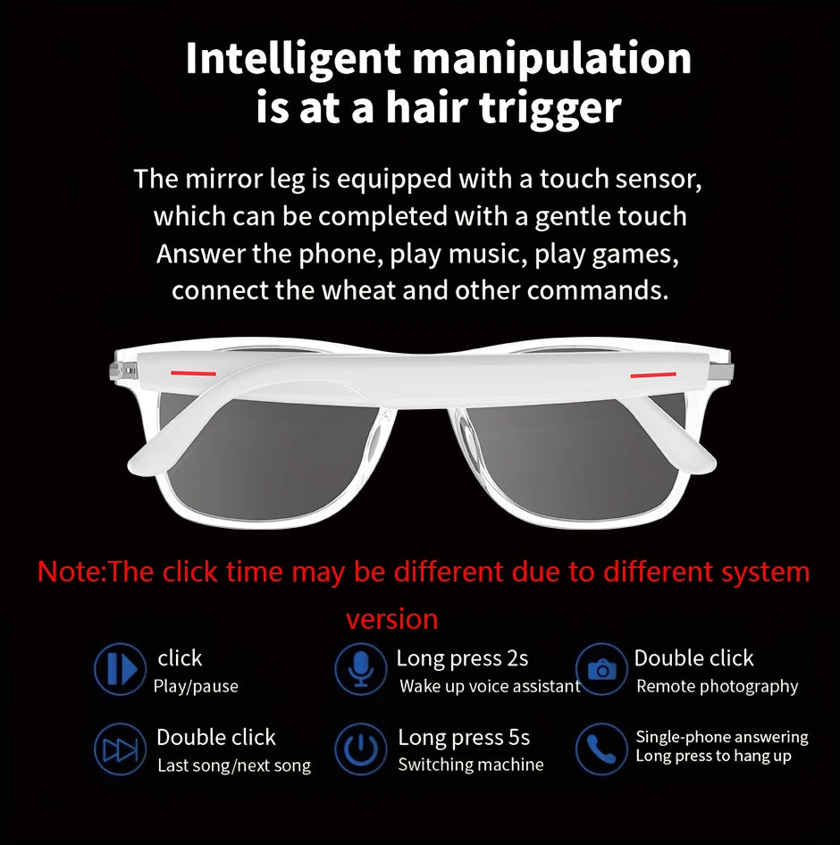 Senbono Original E13 Smart Glasses With Sunglasses Open Ear Headsets Waterproof Hands-Free Calling Sunglasses For Men And Women