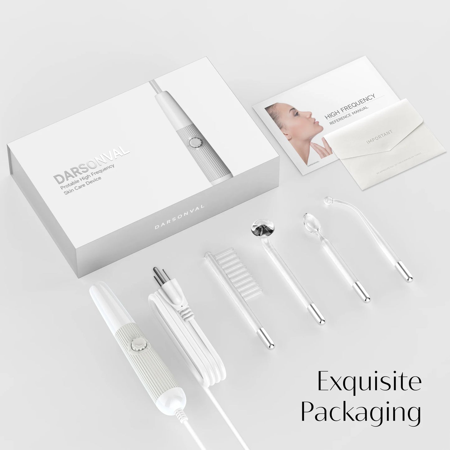 Darsonval High Frequency Red Light Therapy Wand Facial Care