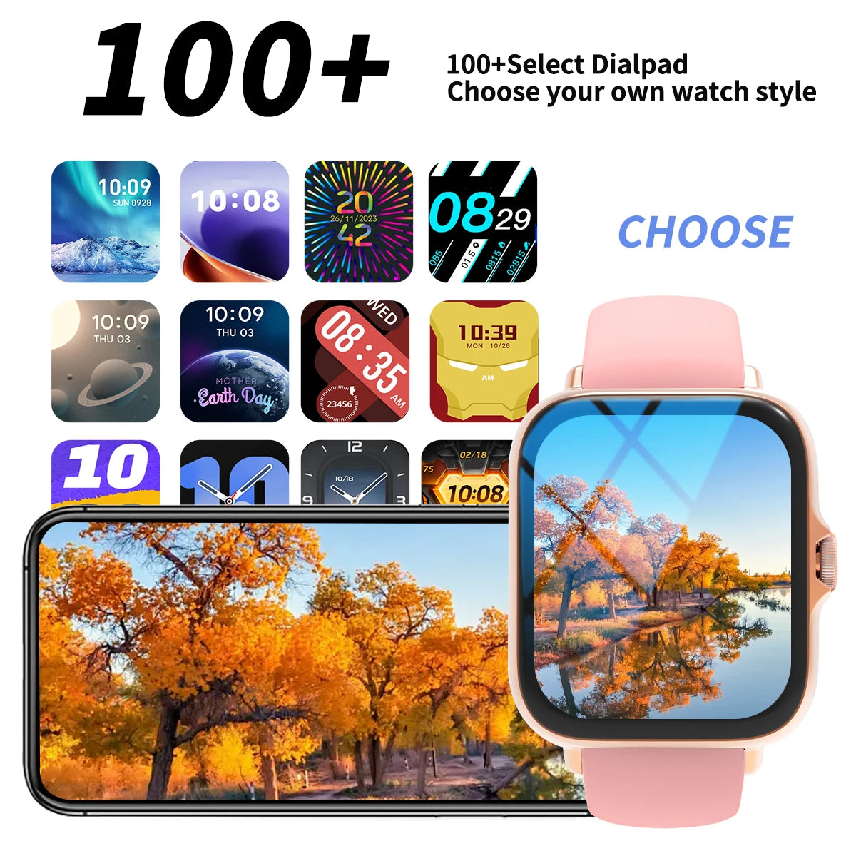 Smart Watch With Full Touch Screen Call Message Reminder Music Control Compatible With iPhone Android