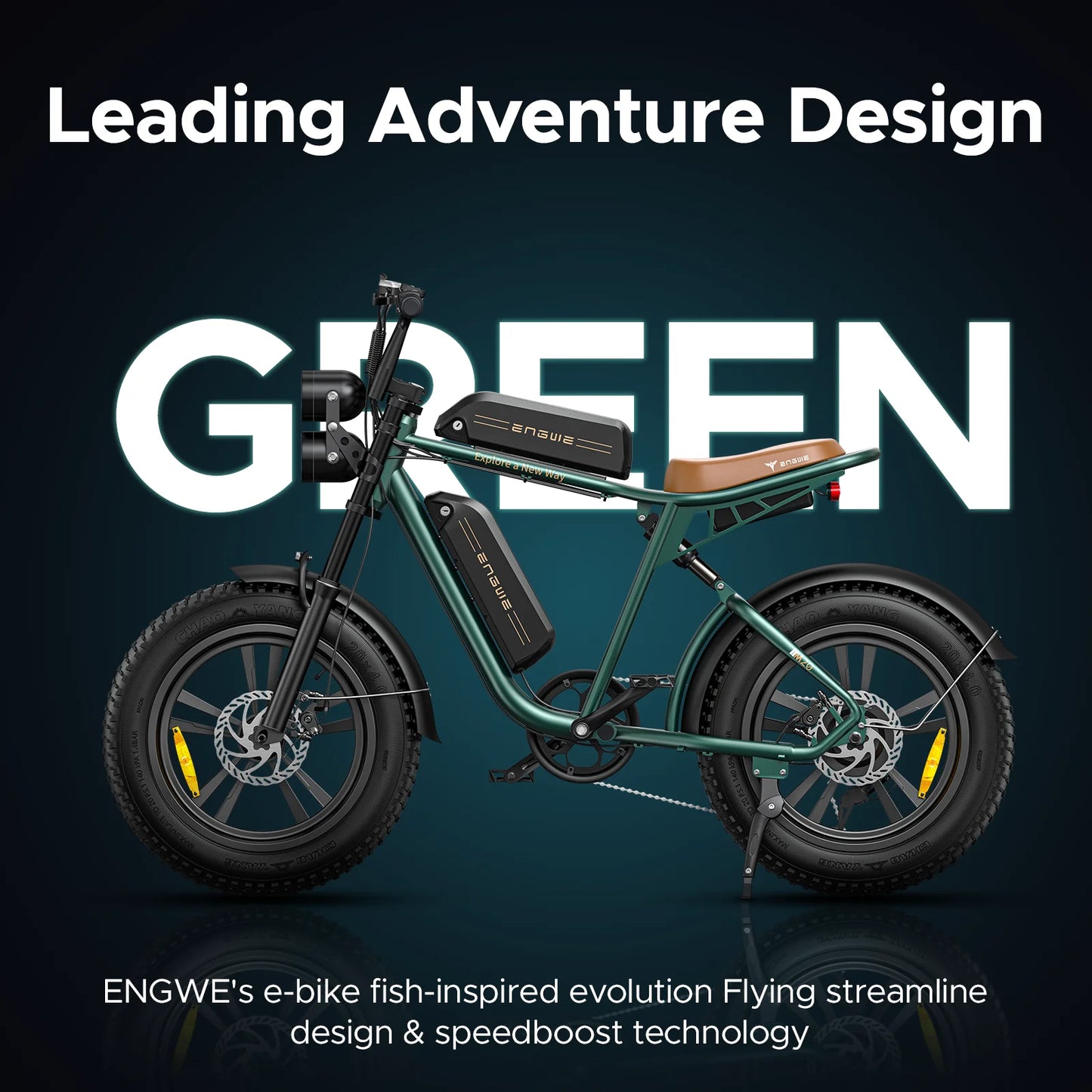 ENGWE 750W Electric Bike, Dual 48V 13Ah Batteries, 28MPH Speed