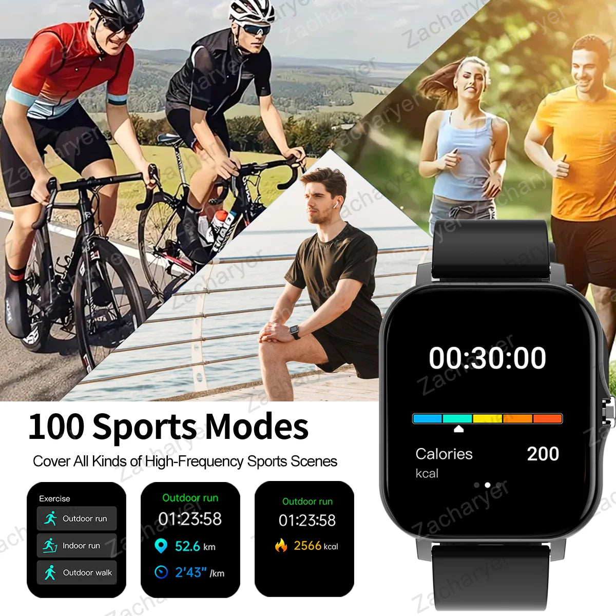 Lomaxfr Sports Smart Watch with Wireless Call Function