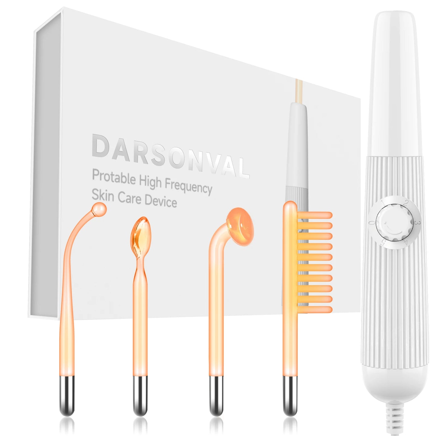 Darsonval High Frequency Red Light Therapy Wand Facial Care