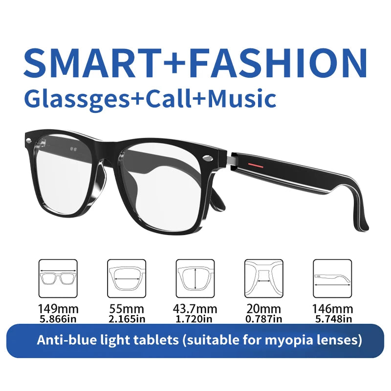 New Smart Wireless Bluetooth Glasses for Music and Calls
