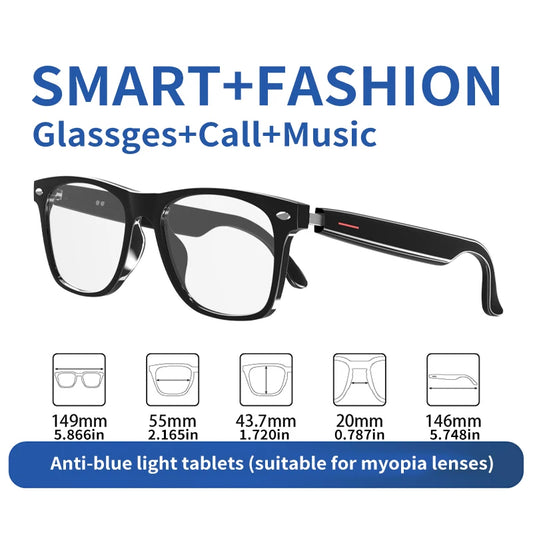 New Smart Wireless Bluetooth Glasses for Music and Calls