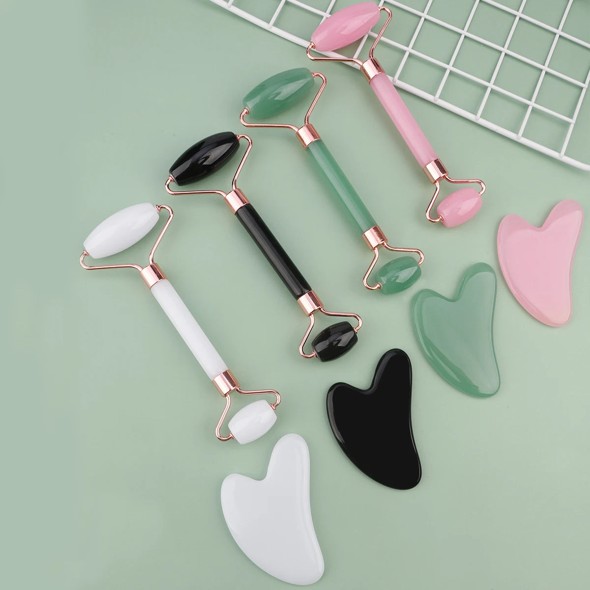 RANCAI Gua Sha Massage Roller Set Face And Neck Lifting