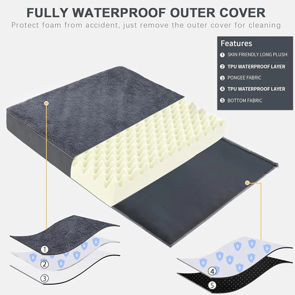 Fujian Waterproof Orthopedic Dog Bed Non Slip Foam