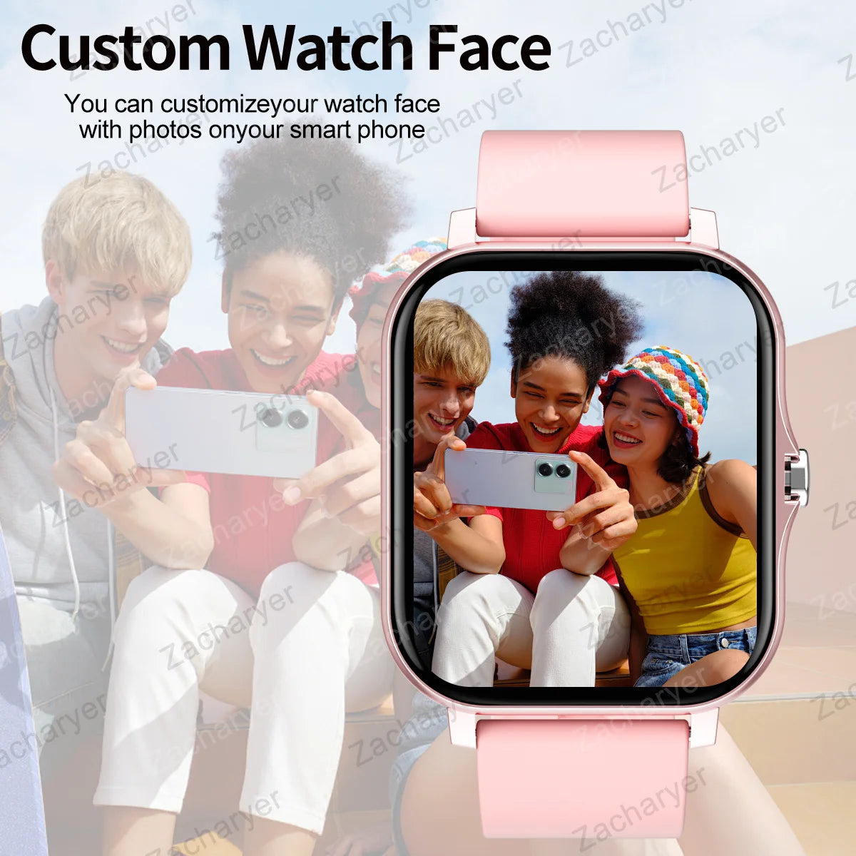 Wireless Sports Watch with Call Function Compatible with Android and iPhone Fitness Tracker for Adults