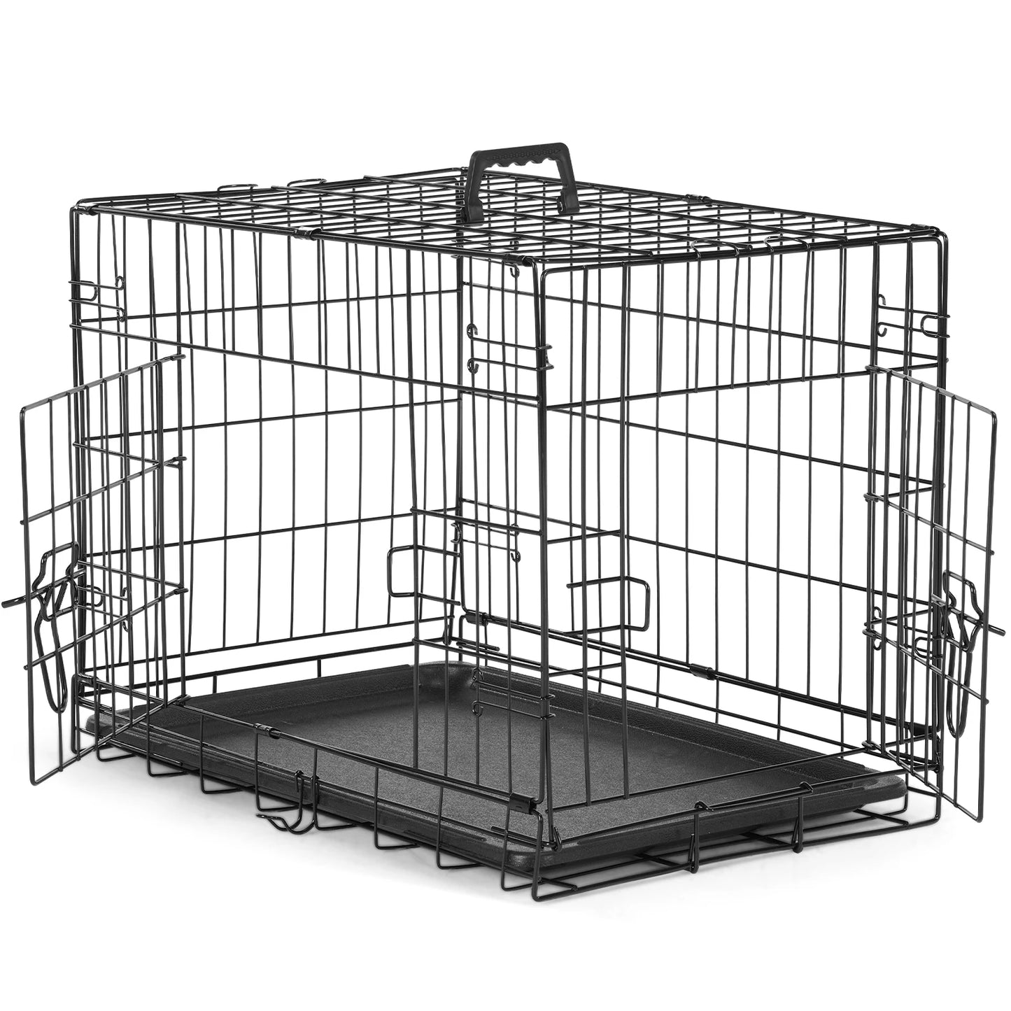 Double Door Folding Metal Wire Dog Cage Extra Large Kennel